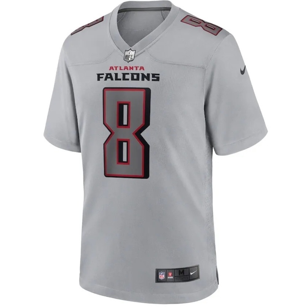Falcons Kyle Pitts #8 Nike Men's Gray NFL Player Game Football Jersey